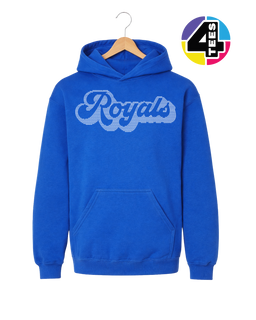 Kansas City Baseball Script Spangle Youth Hoodie