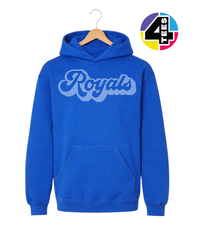 Kansas City Baseball Script Spangle Youth Hoodie