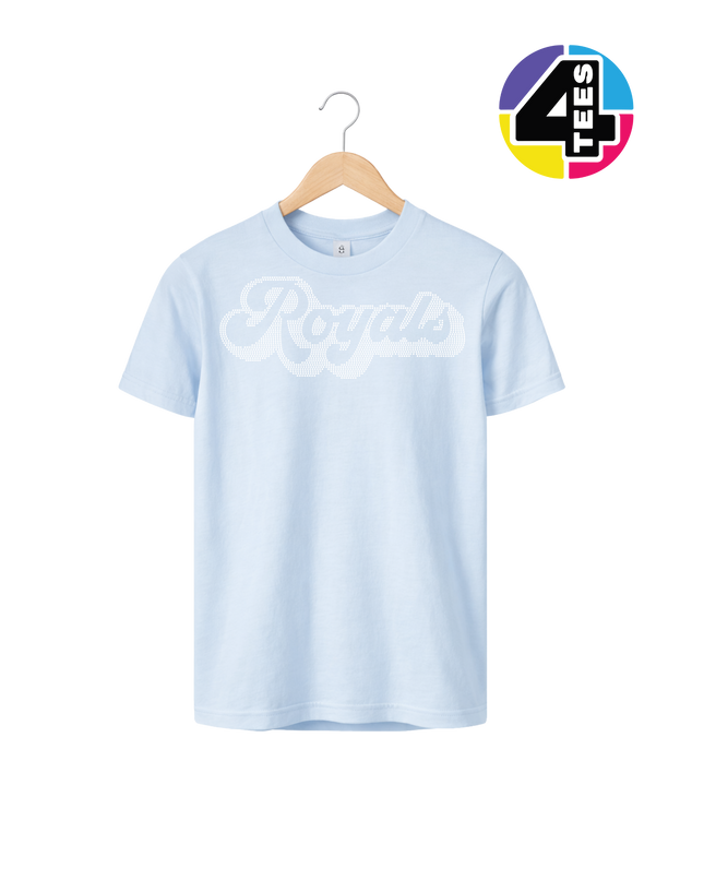 Kansas City Baseball Script Spangle Youth Tee