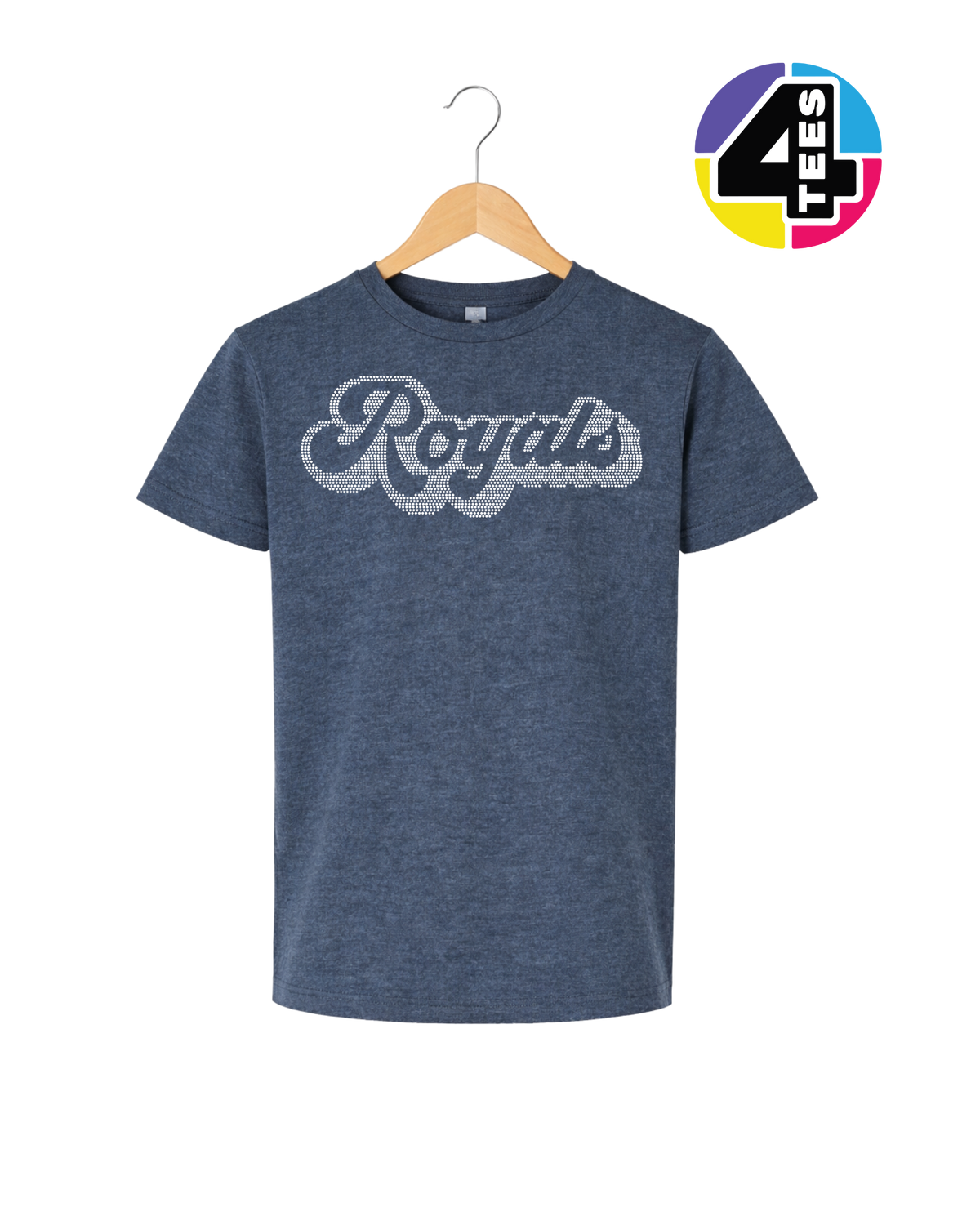 Kansas City Baseball Script Spangle Youth Tee