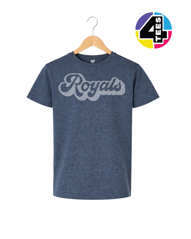 Kansas City Baseball Script Spangle Youth Tee