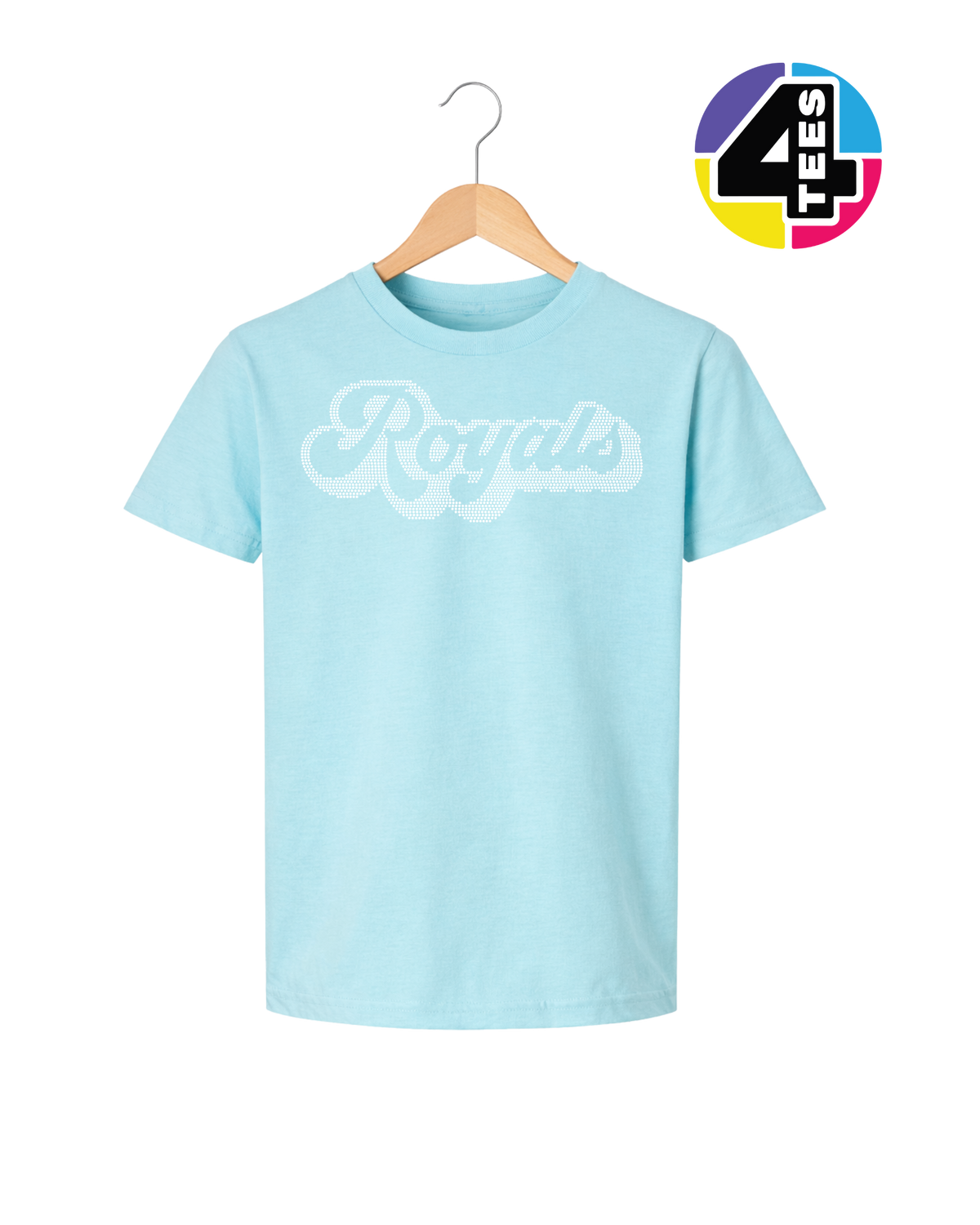 Kansas City Baseball Script Spangle Youth Tee