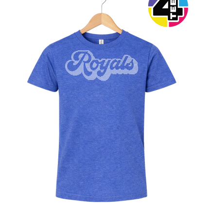 Kansas City Baseball Script Spangle Youth Tee