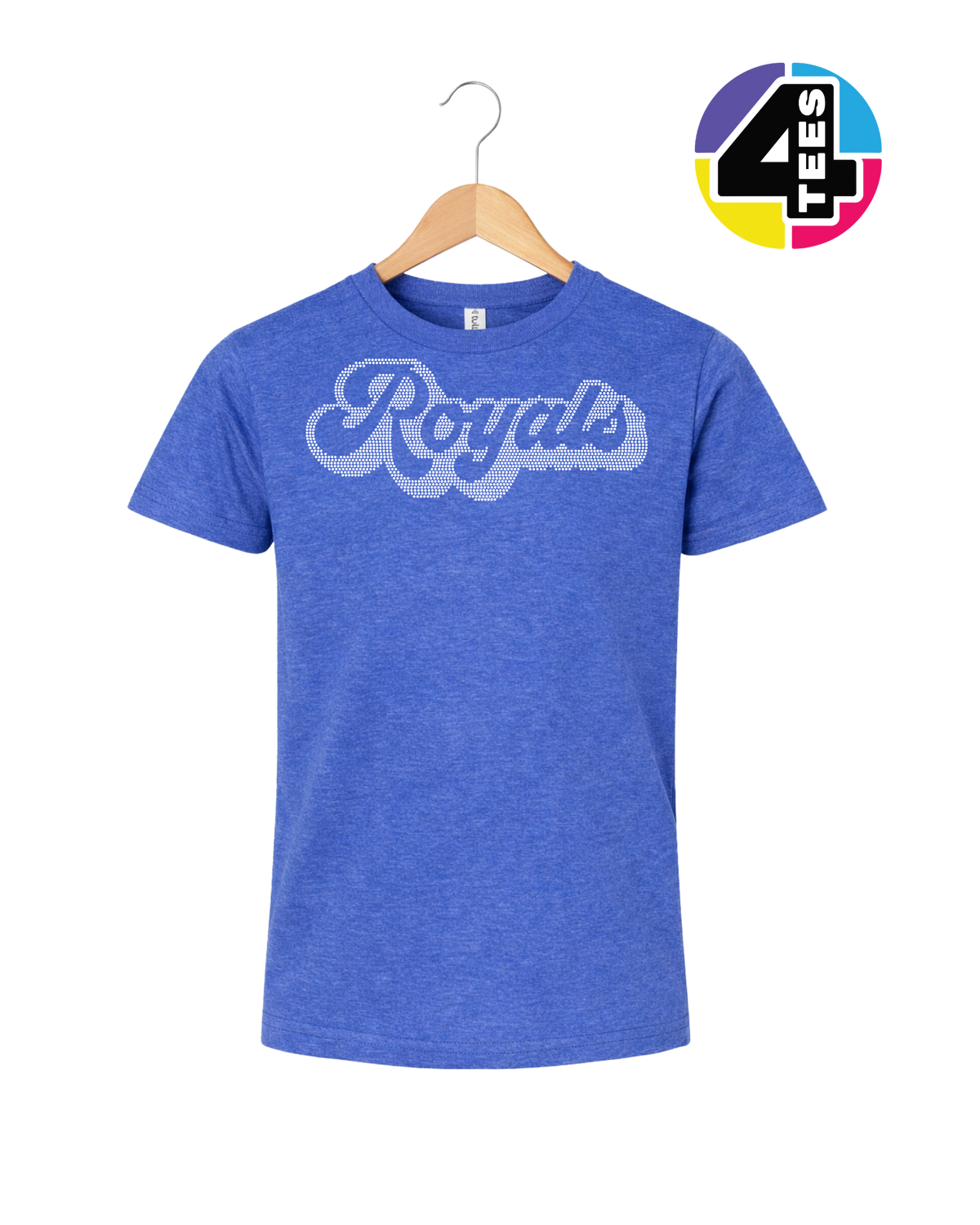 Kansas City Baseball Script Spangle Youth Tee