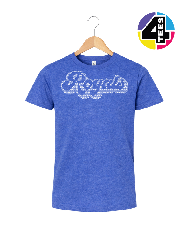 Kansas City Baseball Script Spangle Youth Tee