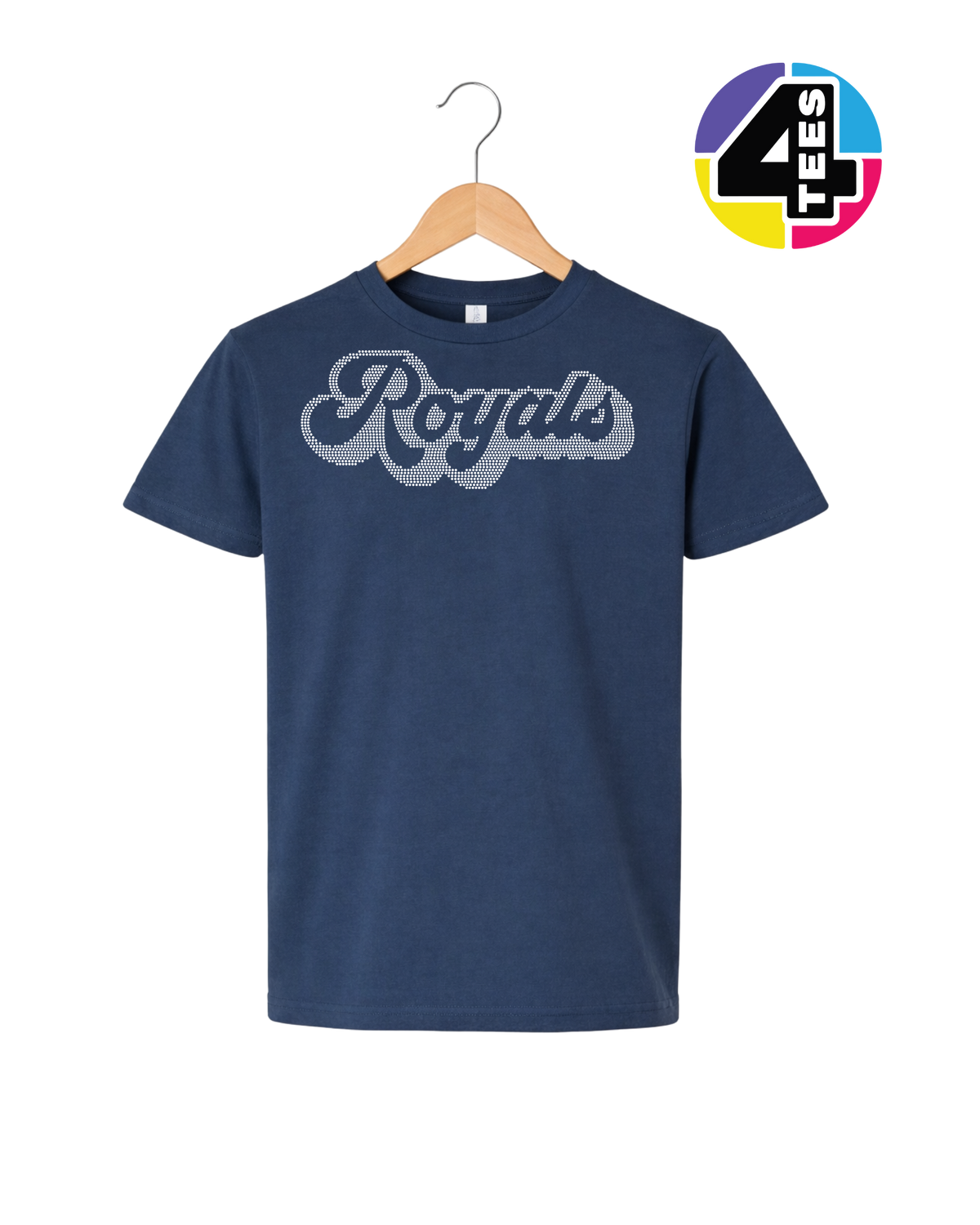 Kansas City Baseball Script Spangle Youth Tee