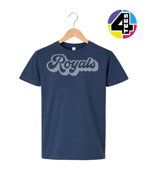 Kansas City Baseball Script Spangle Youth Tee
