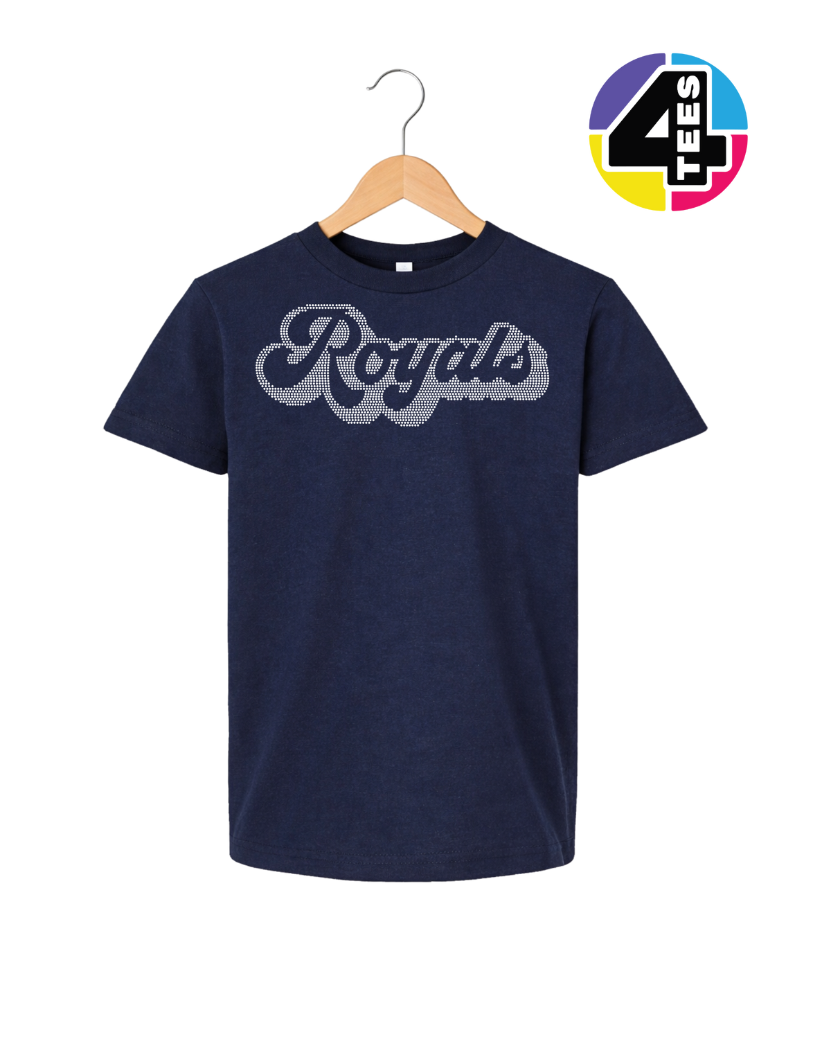 Kansas City Baseball Script Spangle Youth Tee