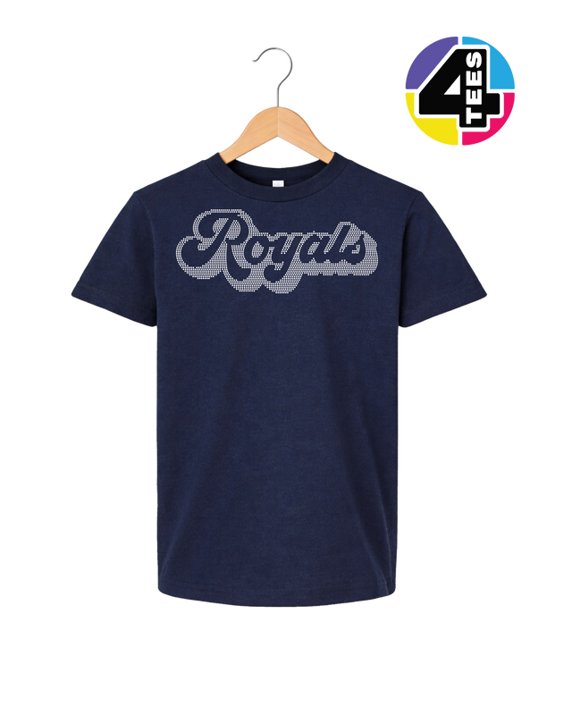 Kansas City Baseball Script Spangle Youth Tee
