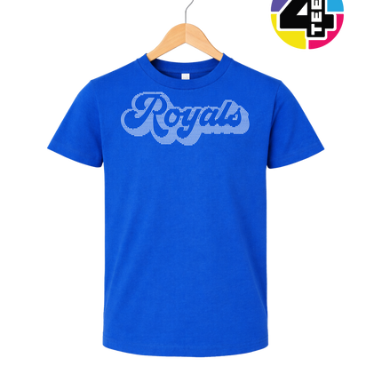 Kansas City Baseball Script Spangle Youth Tee