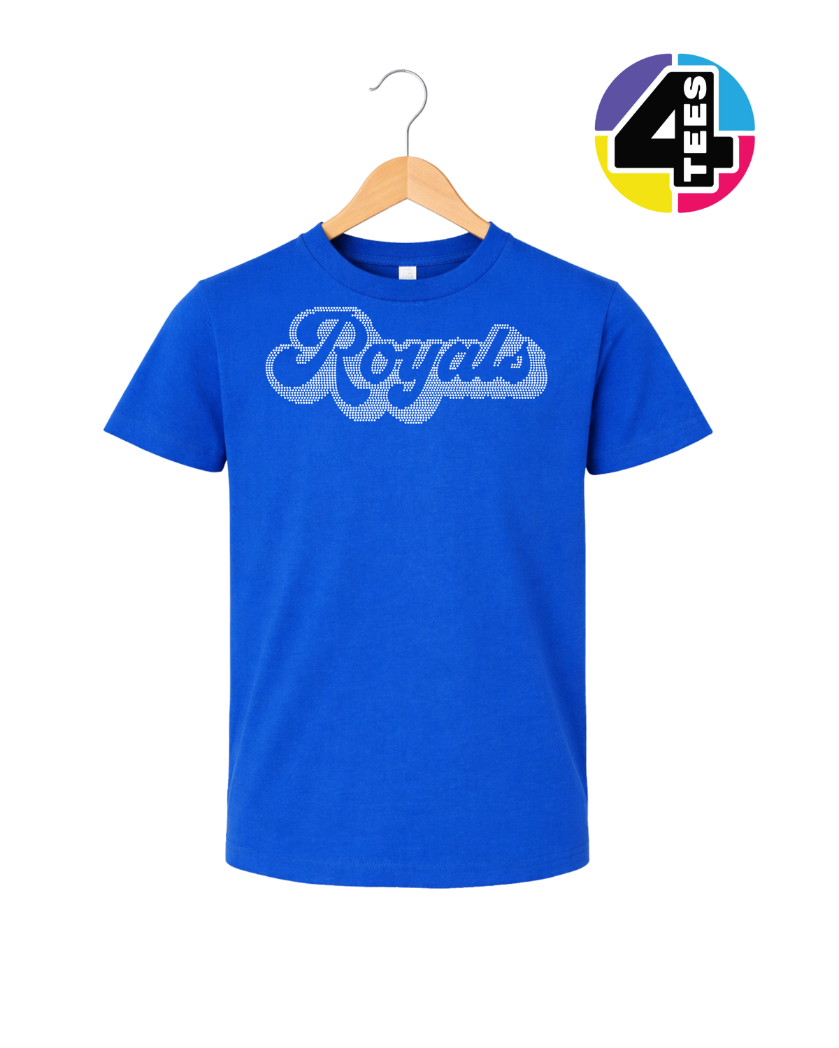 Kansas City Baseball Script Spangle Youth Tee
