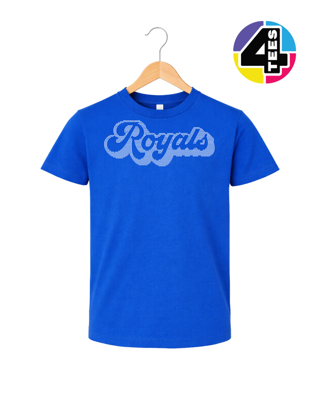 Kansas City Baseball Script Spangle Youth Tee