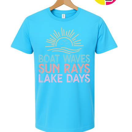 Boat Waves & Sun Rays Lake Days Vibes Tee