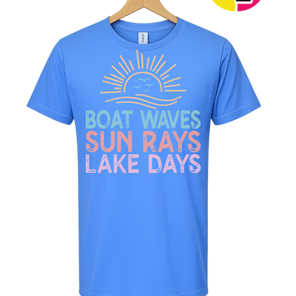 Boat Waves & Sun Rays Lake Days Vibes Tee