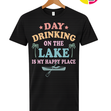 Lake Day Drinking Happy Place Tee