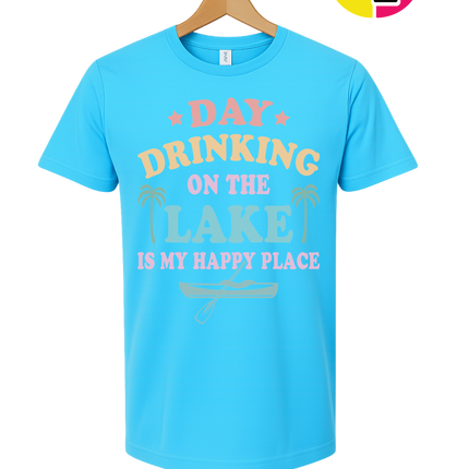 Lake Day Drinking Happy Place Tee