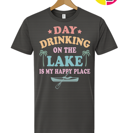 Lake Day Drinking Happy Place Tee