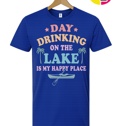 Lake Day Drinking Happy Place Tee
