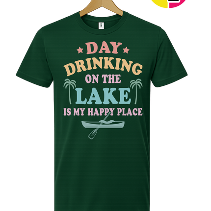 Lake Day Drinking Happy Place Tee