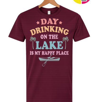 Lake Day Drinking Happy Place Tee