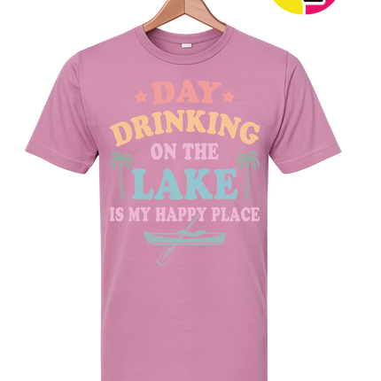 Lake Day Drinking Happy Place Tee