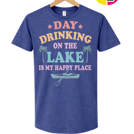 Lake Day Drinking Happy Place Tee