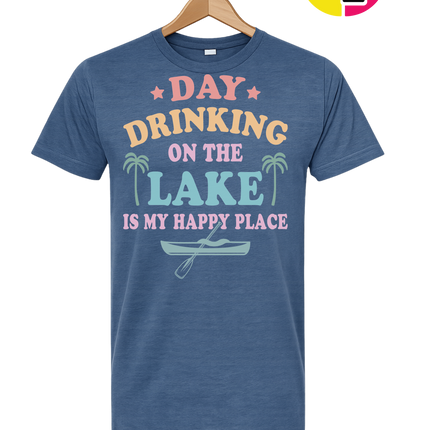 Lake Day Drinking Happy Place Tee