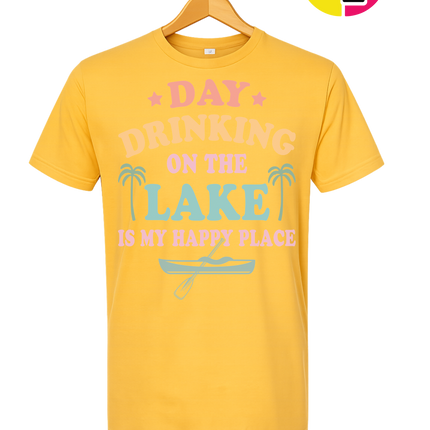 Lake Day Drinking Happy Place Tee