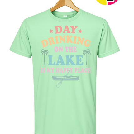 Lake Day Drinking Happy Place Tee