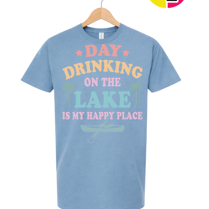 Lake Day Drinking Happy Place Tee