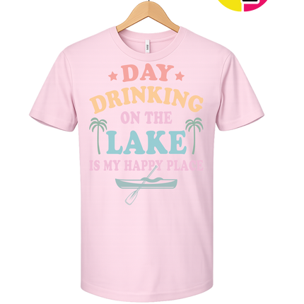 Lake Day Drinking Happy Place Tee