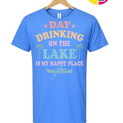 Lake Day Drinking Happy Place Tee