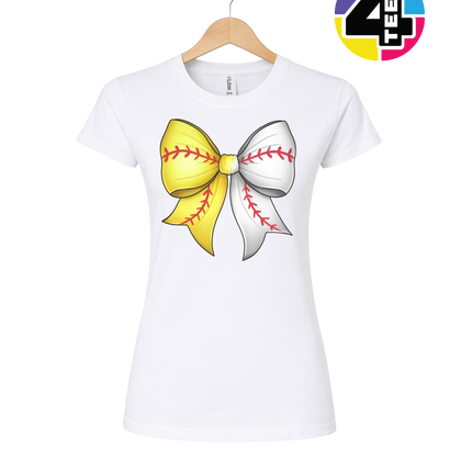 Softball Sweetheart Bow Women's Tee