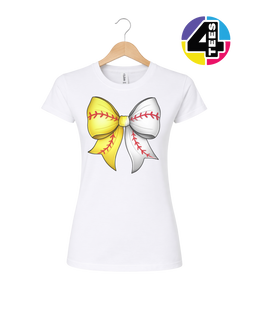 Softball Sweetheart Bow Women's Tee