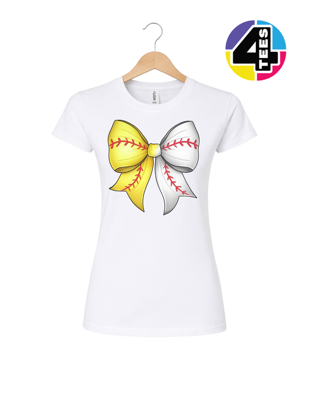 Softball Sweetheart Bow Women's Tee