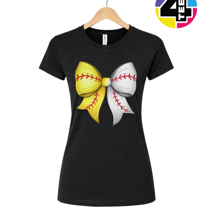 Softball Sweetheart Bow Women's Tee
