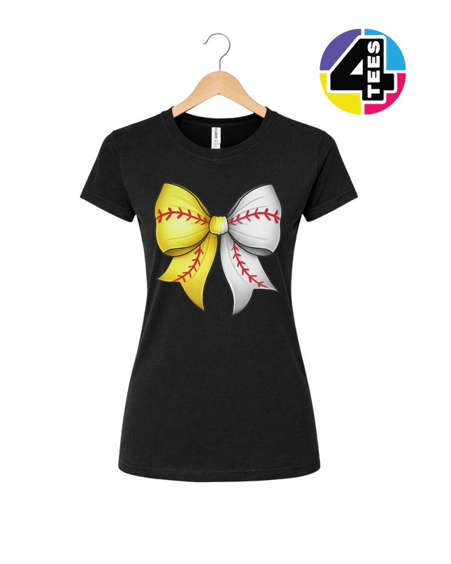 Softball Sweetheart Bow Women's Tee
