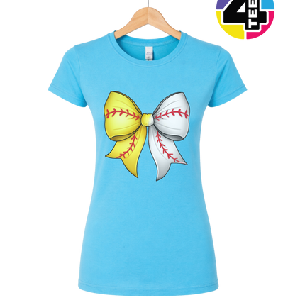 Softball Sweetheart Bow Women's Tee