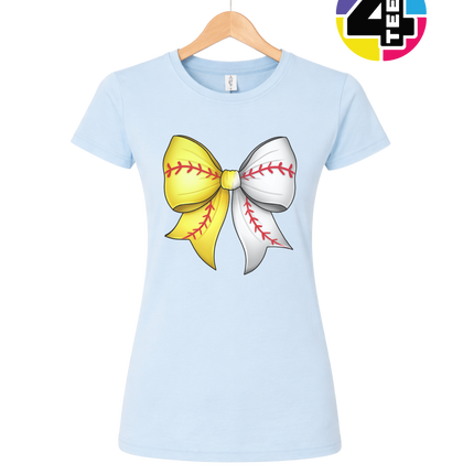Softball Sweetheart Bow Women's Tee