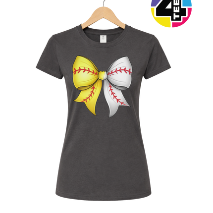 Softball Sweetheart Bow Women's Tee