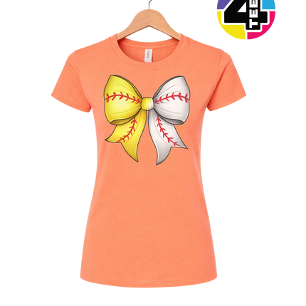 Softball Sweetheart Bow Women's Tee