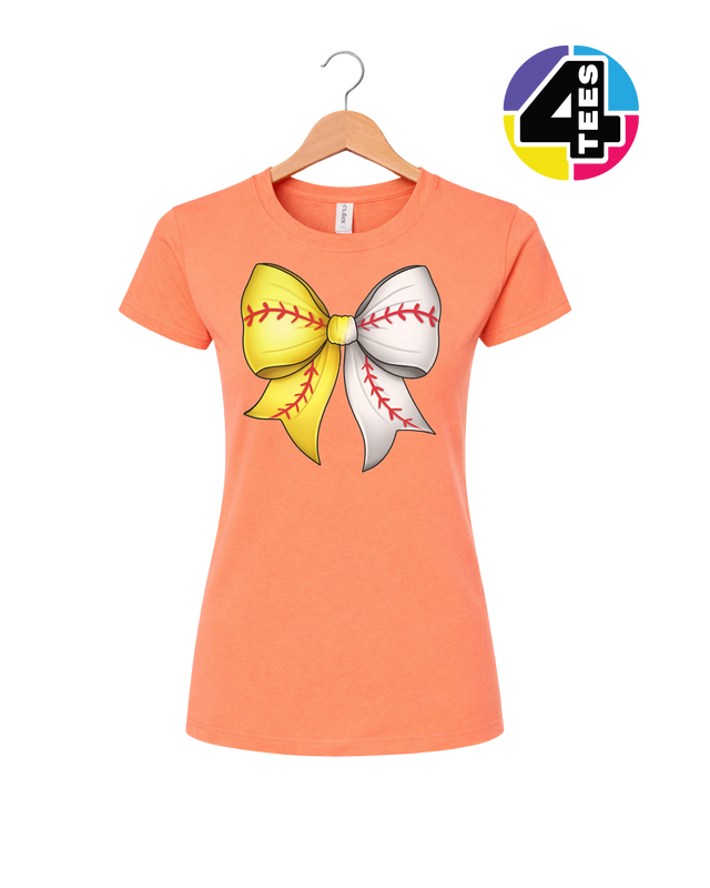 Softball Sweetheart Bow Women's Tee