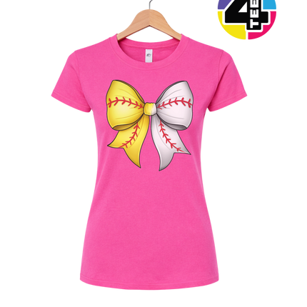 Softball Sweetheart Bow Women's Tee