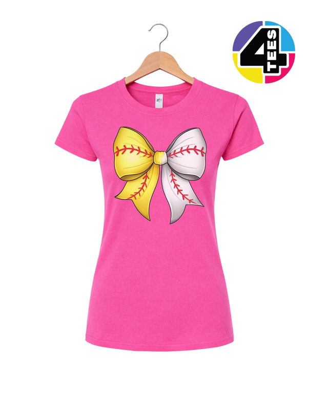 Softball Sweetheart Bow Women's Tee