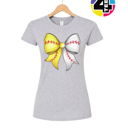 Softball Sweetheart Bow Women's Tee