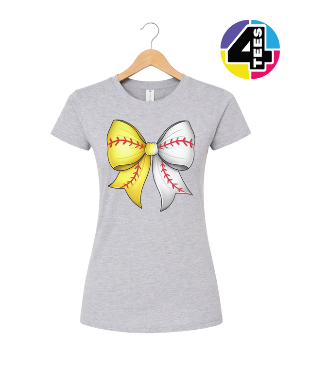 Softball Sweetheart Bow Women's Tee