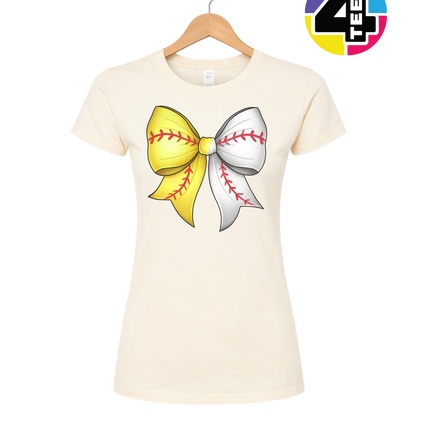 Softball Sweetheart Bow Women's Tee