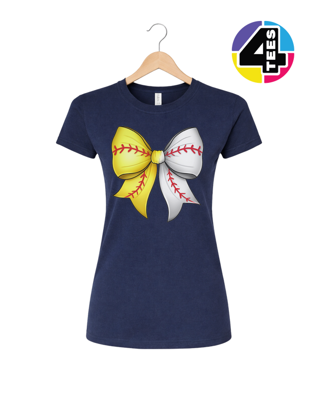 Softball Sweetheart Bow Women's Tee