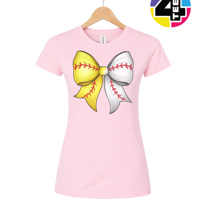 Softball Sweetheart Bow Women's Tee