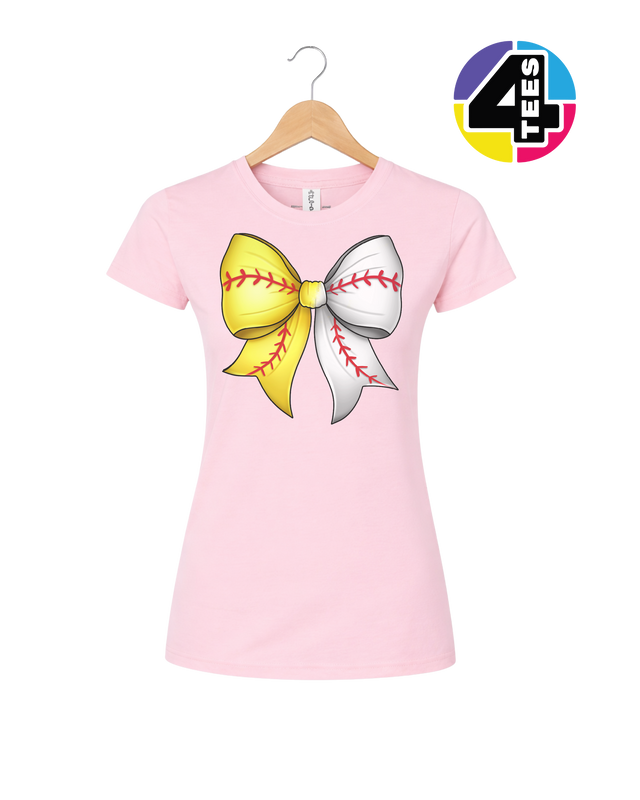 Softball Sweetheart Bow Women's Tee